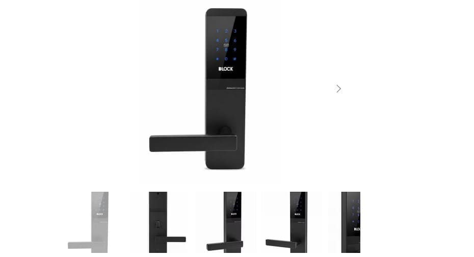 Fechadura eletrônica Dlock Hospitality modelo DLH 5700 C2, design moderno em preto, com painel digital touch para controle de acesso seguro.